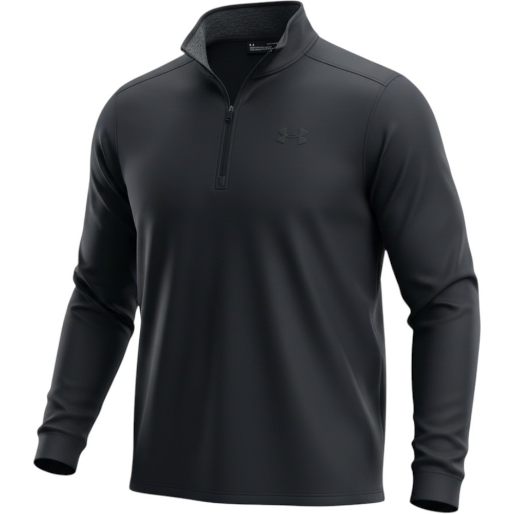 Under Armour Mens XL ColdGear Loose 1/4 Zip Pullover Gray Fleece Lined Mock